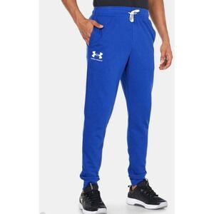 Under Armour UA Rival Fleece Joggers Blue Large Men's Loose Fit Sweatpants Pants
